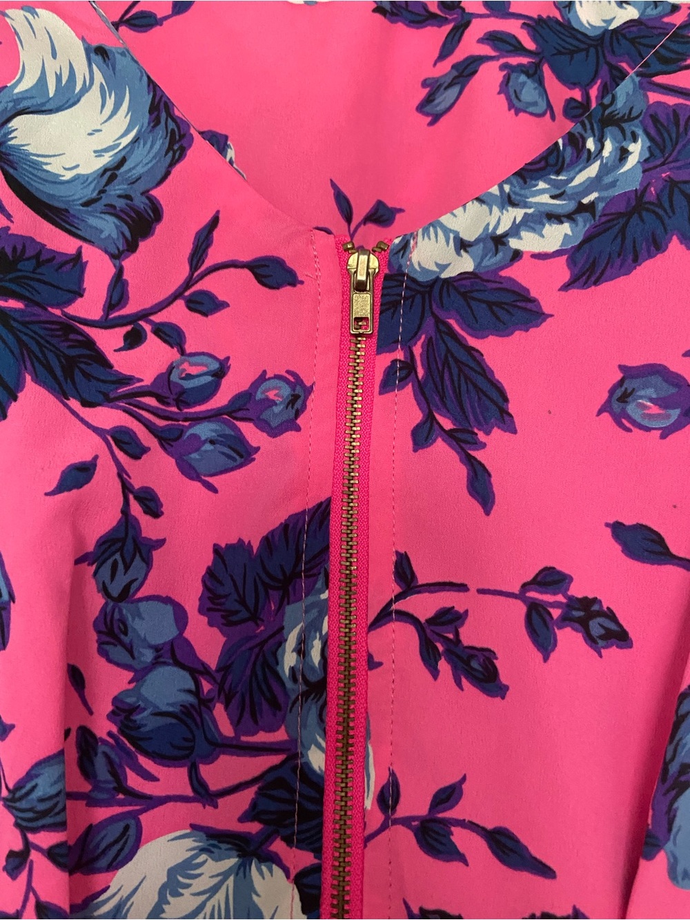 Dex Hot Pink and Blue Floral Summer Sleeveless Dress - Picture 6 of 15